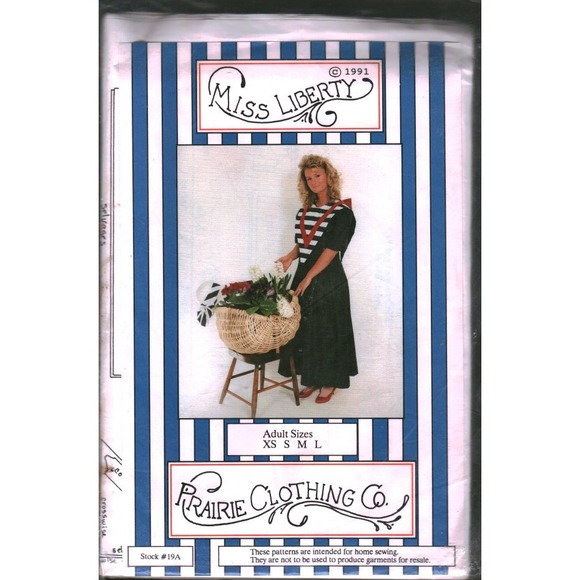 Prairie Clothing Co. Other - Vintage 1991 Prairie Clothing Co Miss Liberty Sewing Pattern Adult XS-L Dress